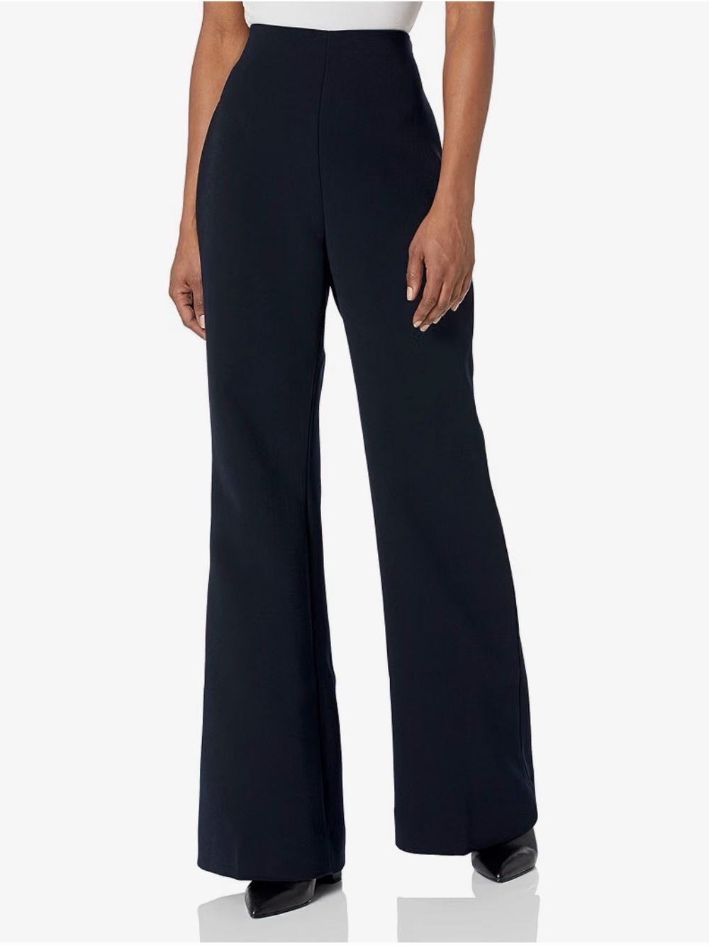 Club Monaco Women's High-Rise Fluid Crepe Trouser - Black